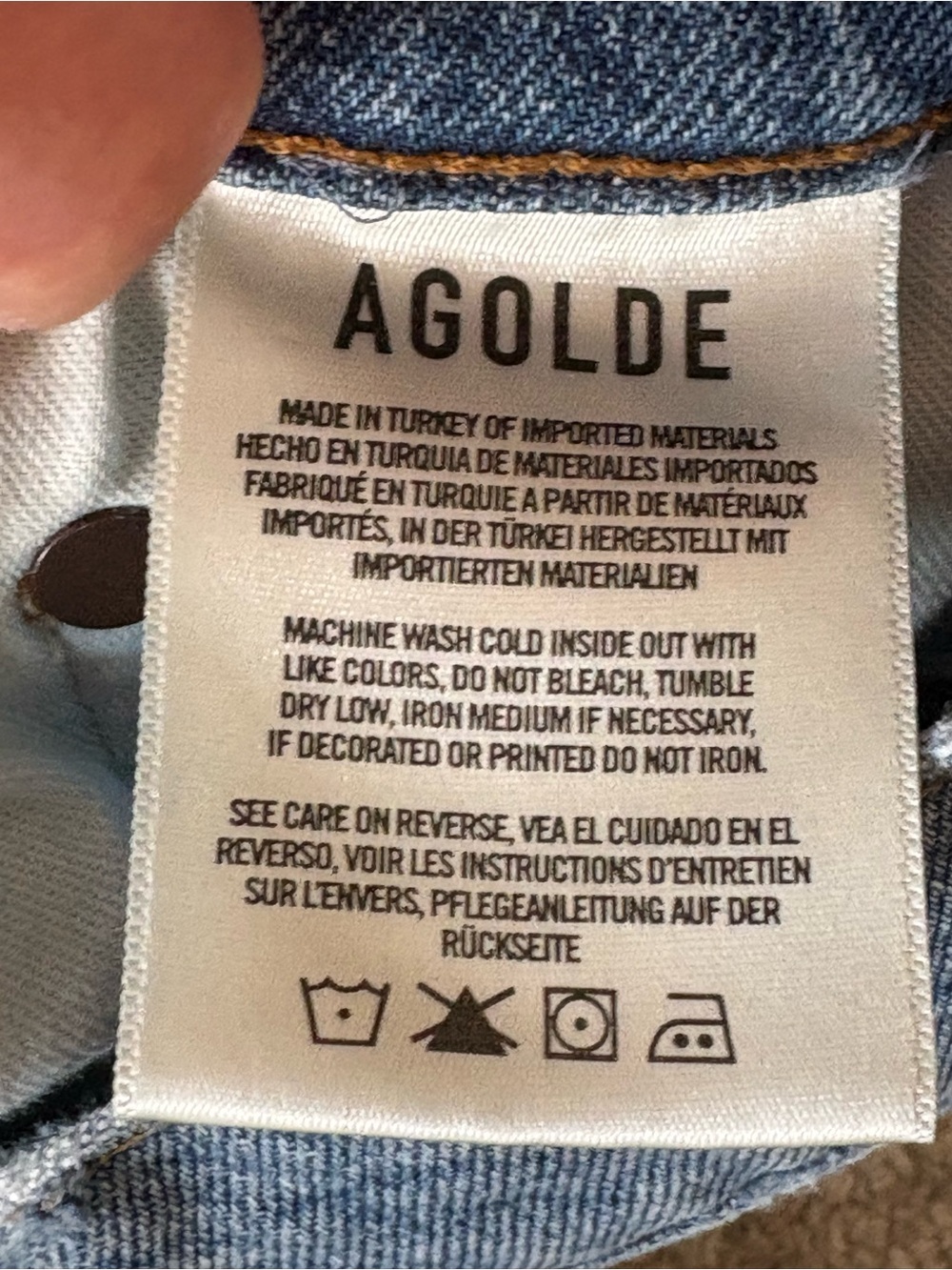 AGOLDE Riley High Rise button front Distressed Ripped Cropped Ankle Jean Wm 25 - Picture 11 of 13
